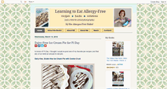 Desktop Screenshot of learningtoeatallergyfree.com